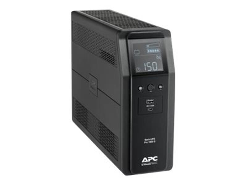 APC Back-UPS PRO BR1600SI - Noodstroomvoeding, 8x C13 uitgang, 2x USB charger (type A & C), 1600VA, USB dataport