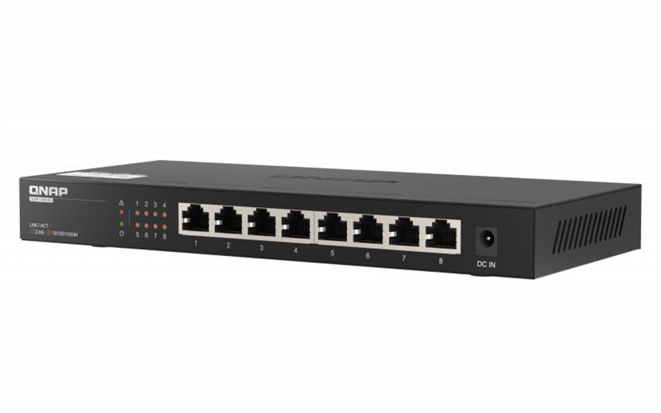 QNAP QSW-1108-8T netwerk-switch Unmanaged 2.5G Ethernet (100/1000/2500) Zwart