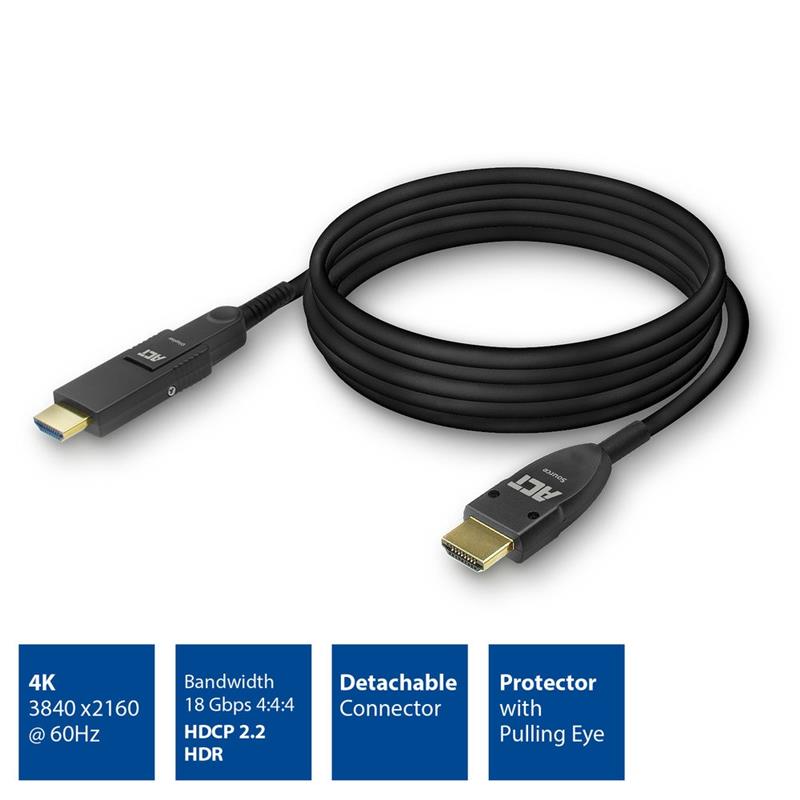 ACT AK4106 HDMI kabel 50 m HDMI Type A (Standaard) Zwart
