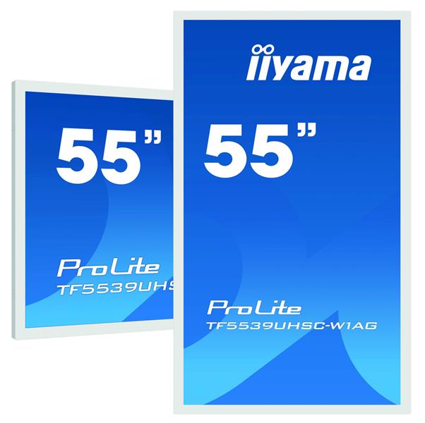 iiyama ProLite TF5539UHSC-W1AG computer monitor 139,7 cm (55"") 3840 x 2160 Pixels 4K Ultra HD LED Touchscreen Multi-gebruiker Wit