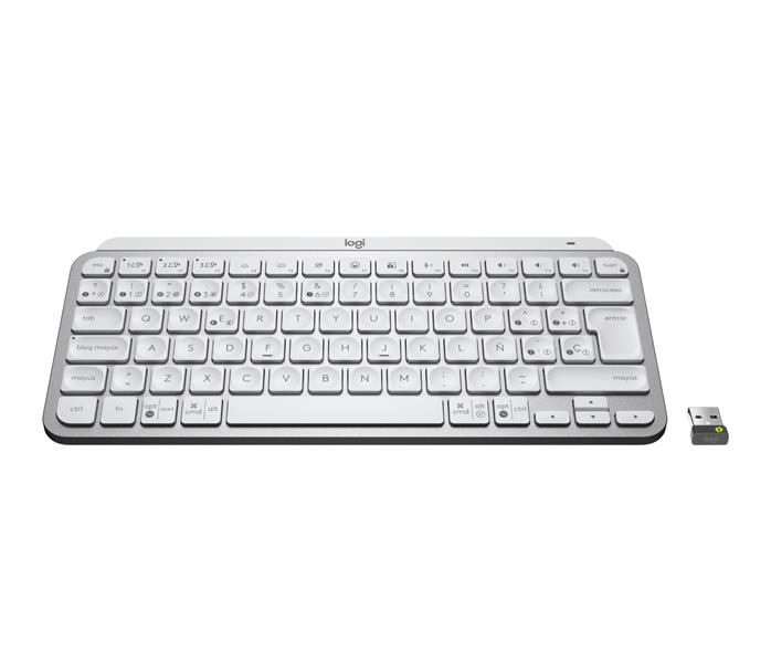 Logitech MX Keys Mini for Business toetsenbord RF-draadloos + Bluetooth AZERTY Frans Aluminium, Wit