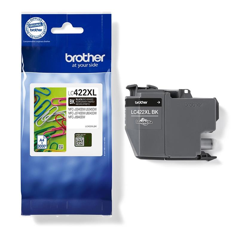 Brother LC-422XLBK inktcartridge 1 stuk(s) Origineel Hoog (XL) rendement Zwart