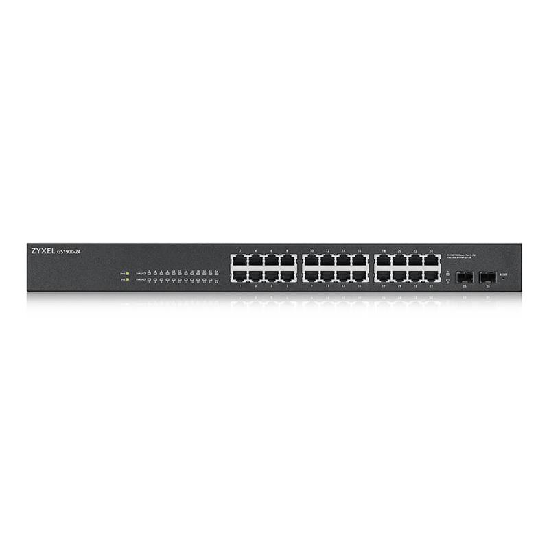 Zyxel GS-1900-24 v2 Managed L2 Gigabit Ethernet (10/100/1000) 1U Zwart