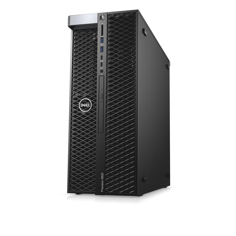 DELL Precision T5820 W-2223 Tower Intel® Xeon® 16 GB DDR4-SDRAM 512 GB SSD Windows 10 Pro for Workstations Workstation Zwart