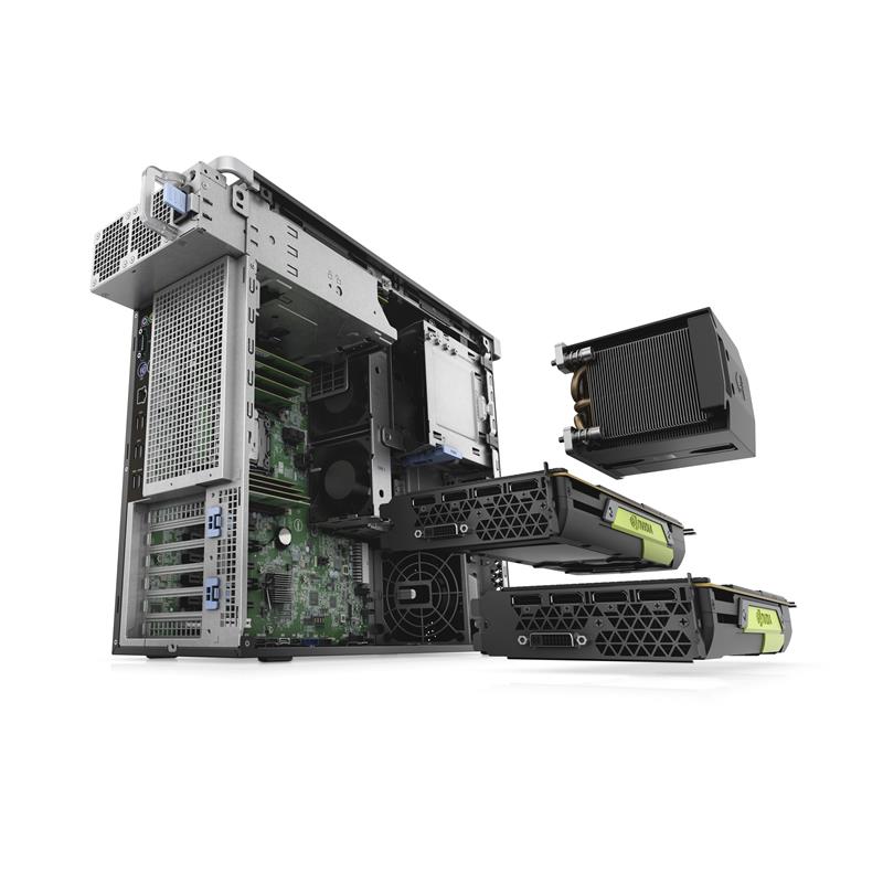 DELL Precision T5820 W-2223 Tower Intel® Xeon® 16 GB DDR4-SDRAM 512 GB SSD Windows 10 Pro for Workstations Workstation Zwart