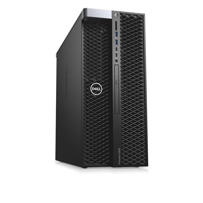 DELL Precision T5820 W-2223 Tower Intel® Xeon® 16 GB DDR4-SDRAM 512 GB SSD Windows 10 Pro for Workstations Workstation Zwart