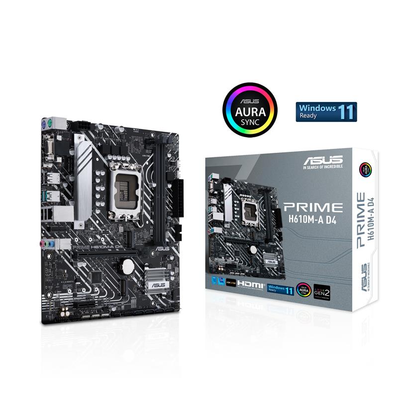 ASUS PRIME H610M-A D4 Intel H610 LGA 1700 micro ATX