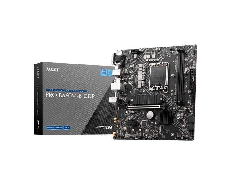 MSI PRO B660M-B DDR4 moederbord Intel B660 LGA 1700 micro ATX