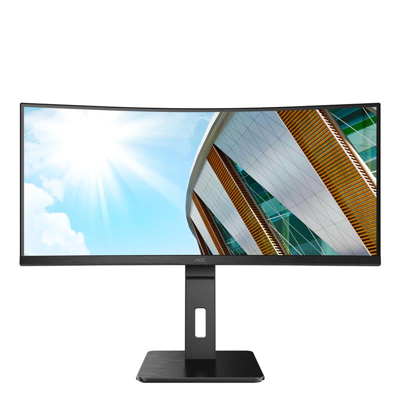 AOC CU34P2C computer monitor 86,4 cm (34"") 3440 x 1440 Pixels UltraWide Quad HD LED Zwart