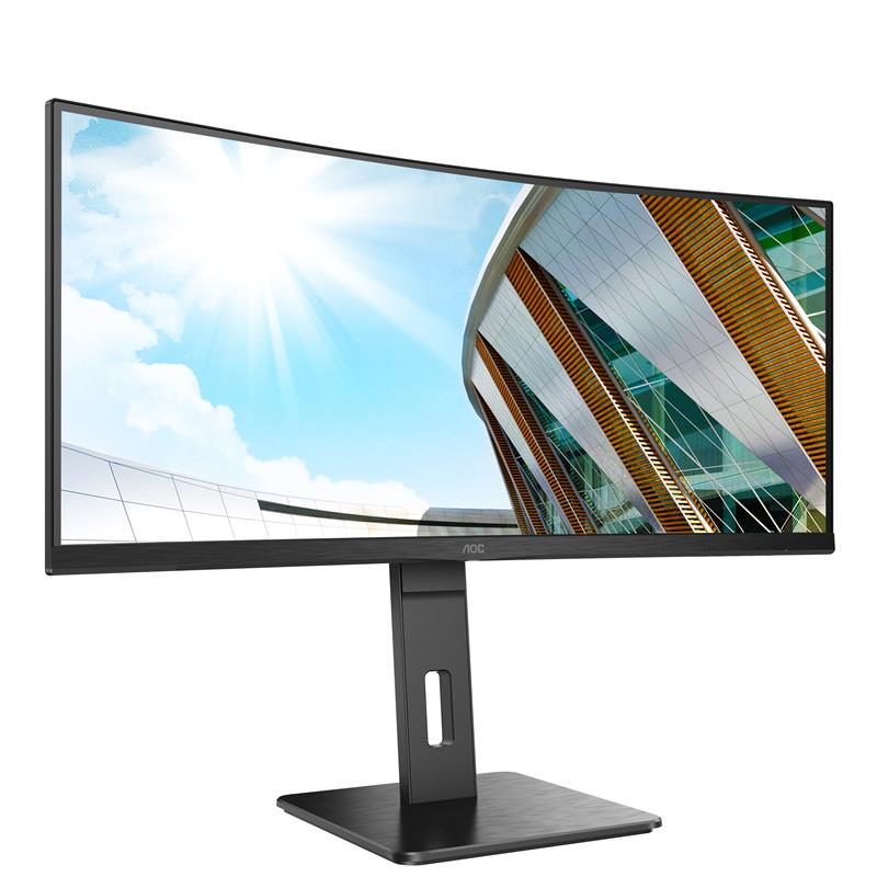 AOC CU34P2C computer monitor 86,4 cm (34"") 3440 x 1440 Pixels UltraWide Quad HD LED Zwart