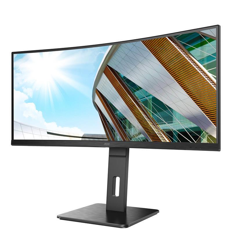 AOC CU34P2C computer monitor 86,4 cm (34"") 3440 x 1440 Pixels UltraWide Quad HD LED Zwart