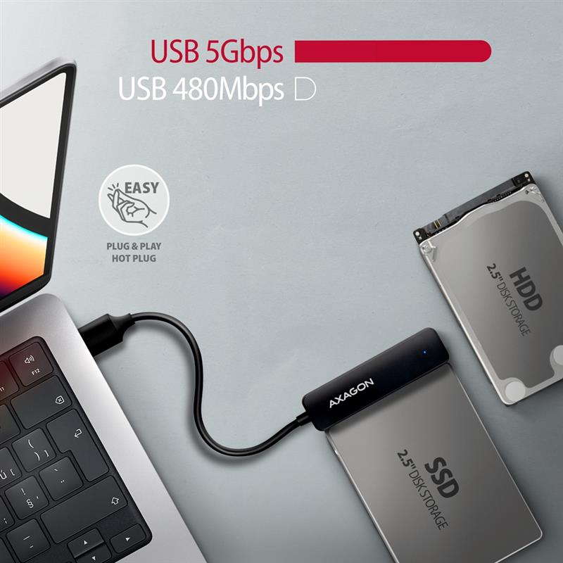 Axagon ADSA-FP2A interfacekaart/-adapter USB 3.2 Gen 1 (3.1 Gen 1)