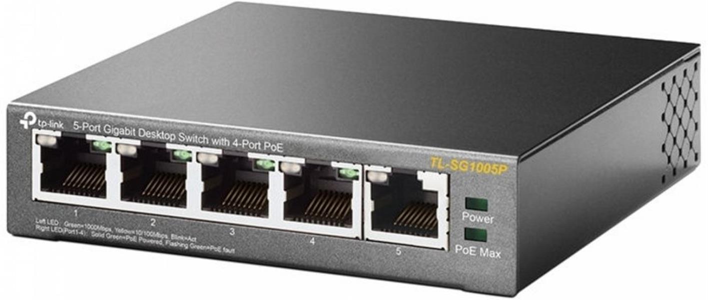 TP-LINK TL-SG1005P netwerk-switch Unmanaged Gigabit Ethernet (10/100/1000) Zwart Power over Ethernet (PoE)