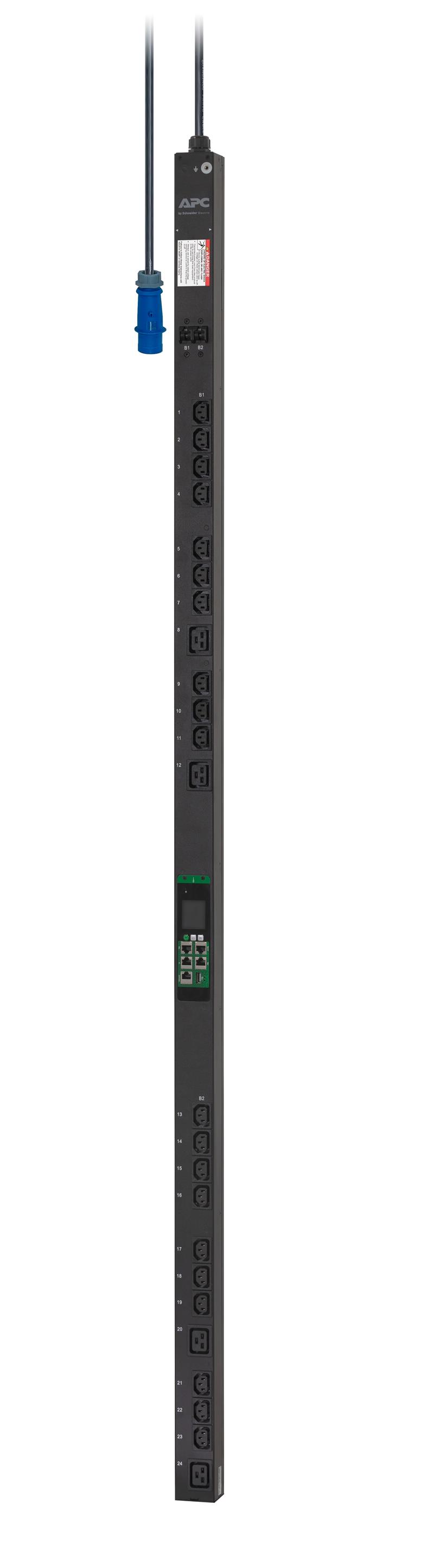 APC Easy PDU EPDU1132MBO, Metered-By-Outlet, 0U, 32A, 230V, (20x)C13 & (4x)C19, IEC60309 32A stekker