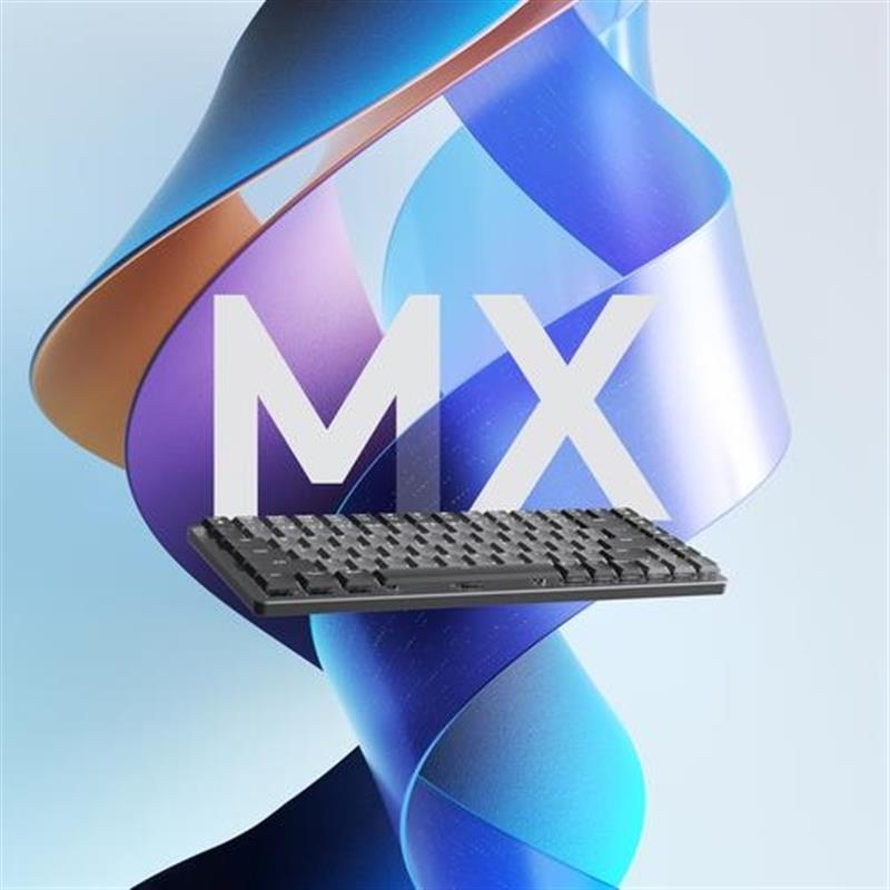 Logitech MX Mini Mechanical toetsenbord RF-draadloos + Bluetooth QWERTZ Zwitsers Grafiet, Grijs