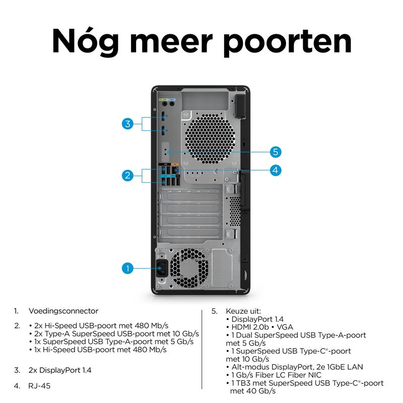 HP Z2 G9 i7-12700K Tower Intel® Core™ i7 32 GB DDR5-SDRAM 1000 GB SSD Windows 11 Pro Workstation Zwart