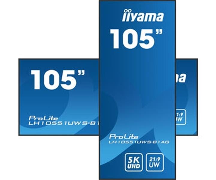 iiyama LH10551UWS-B1AG beeldkrant Digitale signage flatscreen 2,66 m (104.7"") LED 500 cd/m² UltraWide Full HD Zwart 24/7