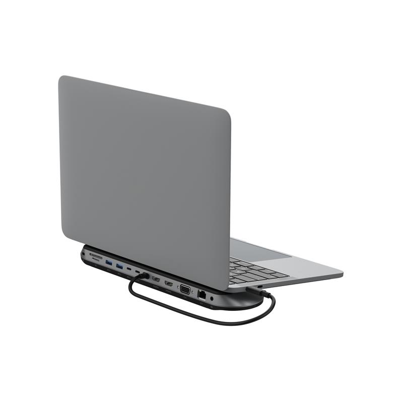 Belkin INC014BTSGY laptop dock & poortreplicator Bedraad USB 3.2 Gen 2 (3.1 Gen 2) Type-C Zwart, Grijs