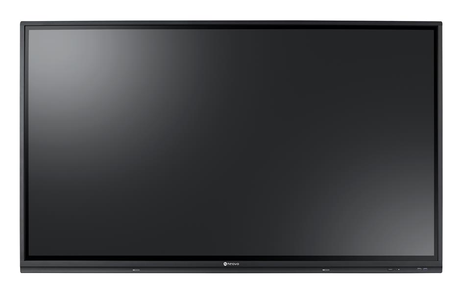 AG Neovo IFP-6503 Interactief flatscreen 163,8 cm (64.5"") LCD 400 cd/m² 4K Ultra HD Zwart Touchscreen Type processor Android 9.0