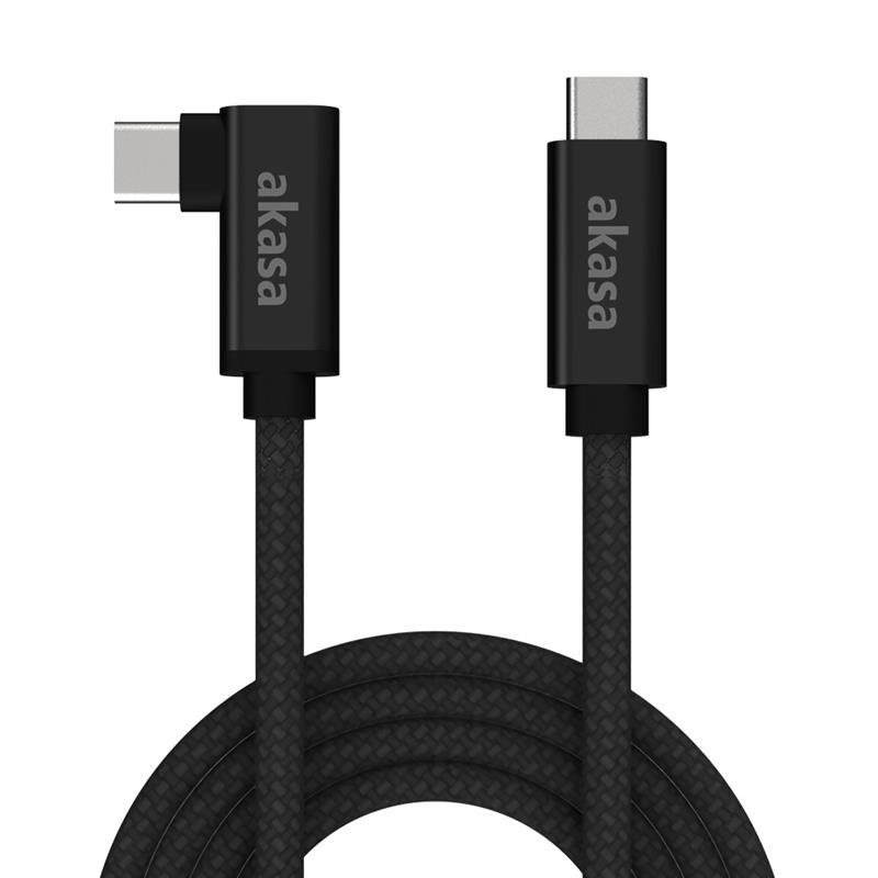 Akasa Right Angle USB 3 2 Gen2x2 Type-C to C Cable 100W 20G 4K@60Hz