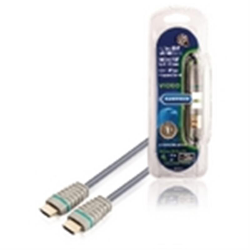 High Speed HDMI kabel met Ethernet HDMI-Connector - HDMI-Connector 2.00 m Blauw