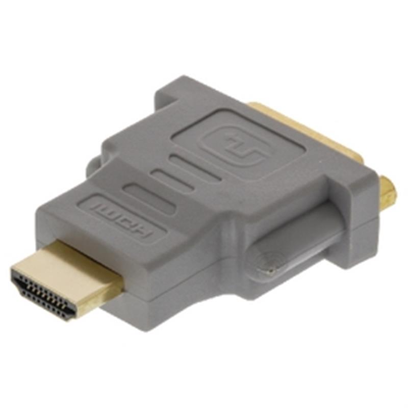 High Speed HDMI Adapter HDMI-Connector - DVI-D 24+1-Pins Female Grijs
