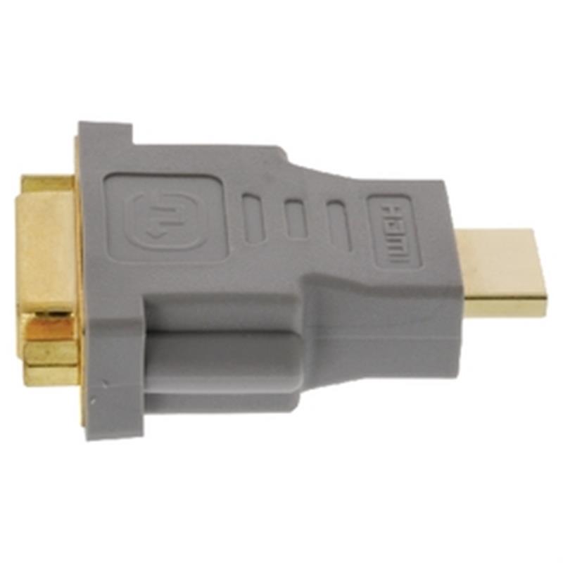 High Speed HDMI Adapter HDMI-Connector - DVI-D 24+1-Pins Female Grijs