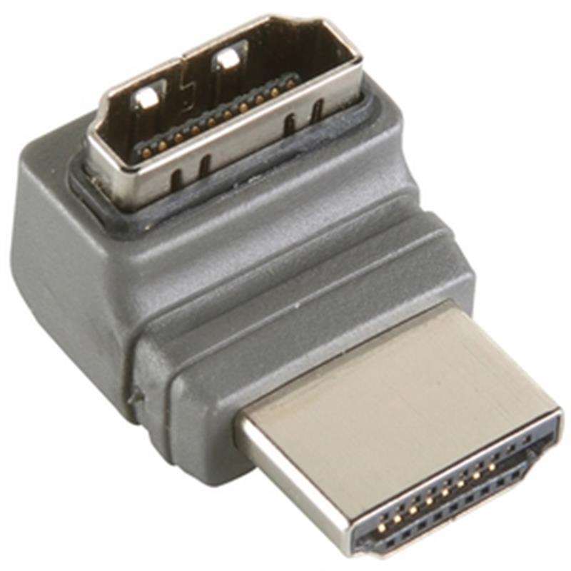 High Speed HDMI met Ethernet Adapter 270° Gehoekt HDMI-Connector - HDMI Female Grijs