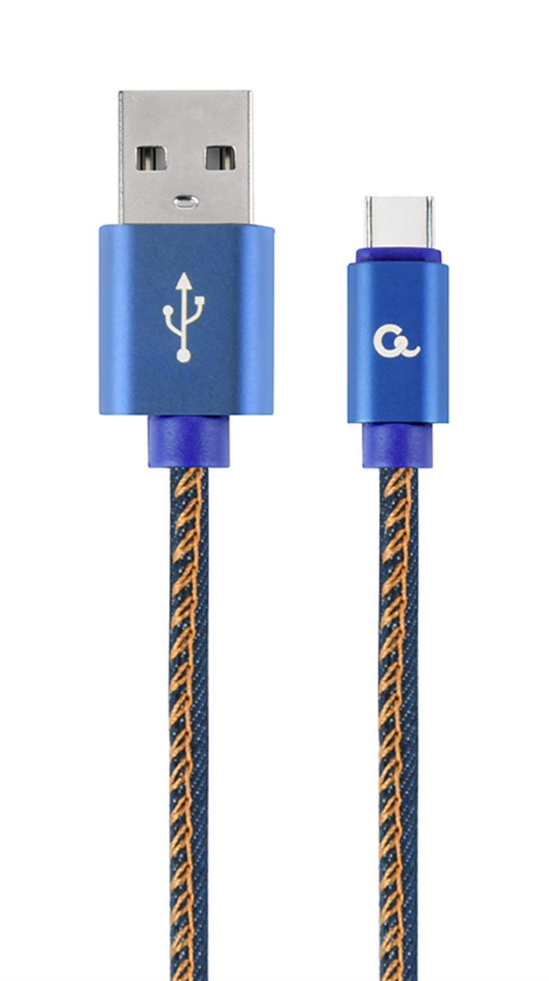 USB-C kabel Denim Blue Jeans 2 meter
