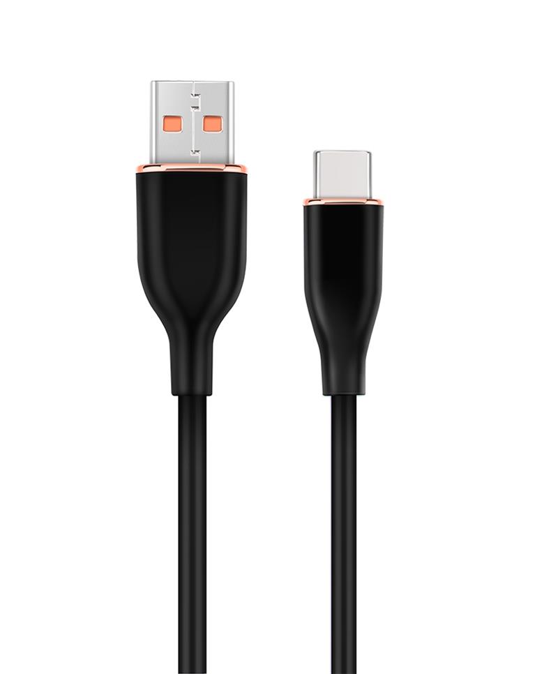 Premium siliconen USB-type-C laad- en datakabel 1 5 m zwart