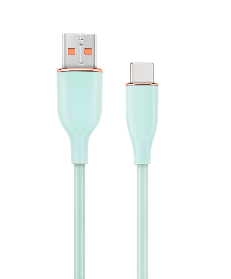 Premium siliconen USB-type-C oplaad- en datakabel 1 5 m Middernachtgroen