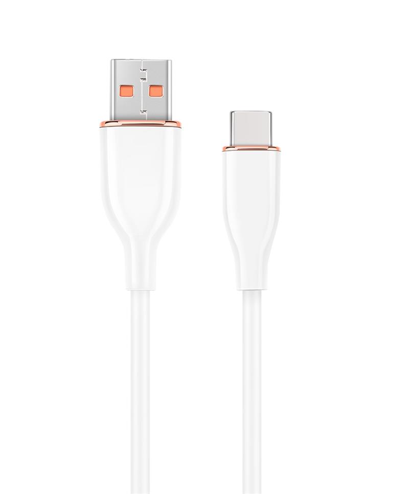 Premium siliconen USB-type-C oplaad- en datakabel 1 5 m wit