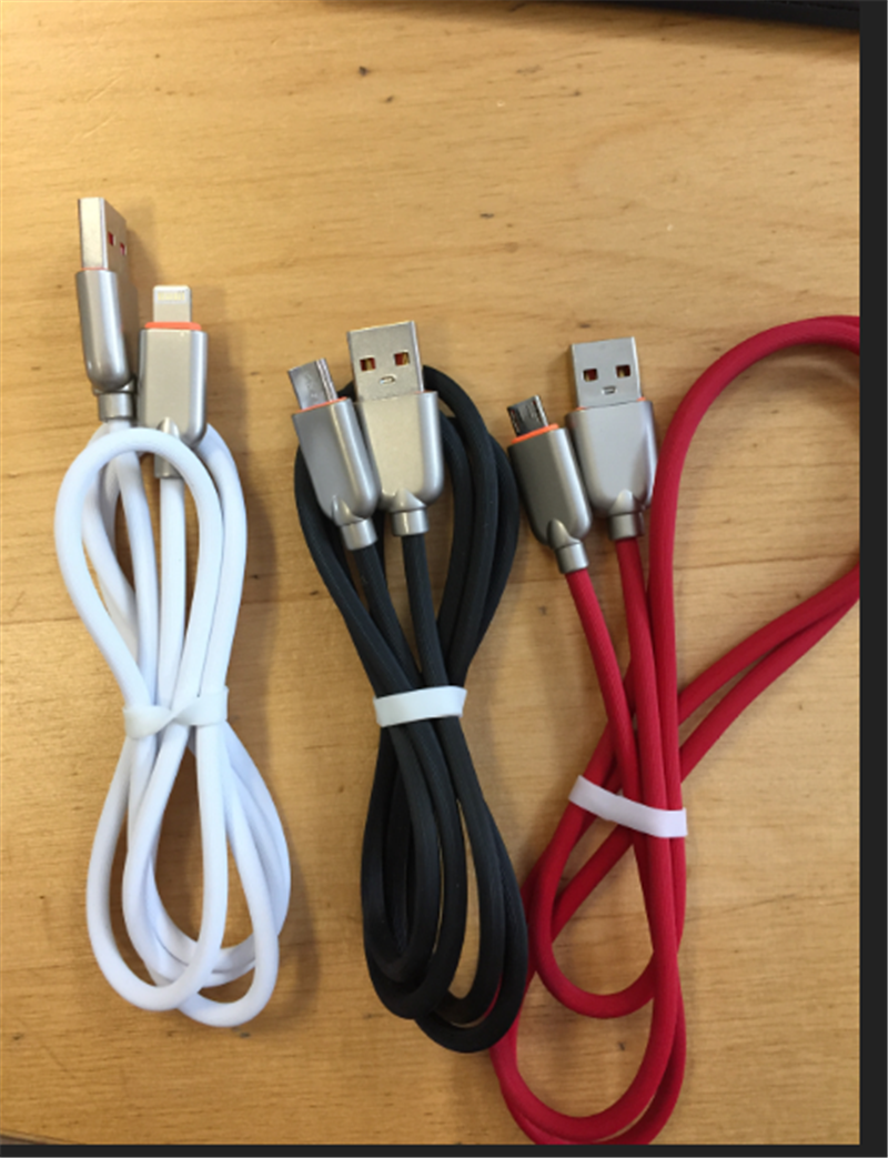 Premium micro-USB laad- datakabel rubber 1 m wit