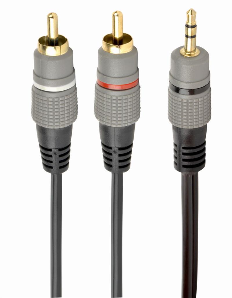 3 5 mm stereo plug to 2*RCA plugs 10m cable gold-plated connectors