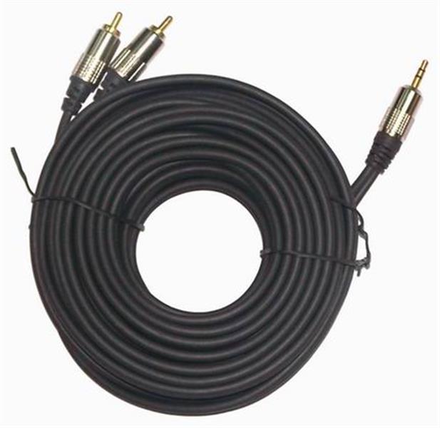 3 5 mm stereo adapter naar 2x RCA adapter 1 5 m kabel metalen connectoren