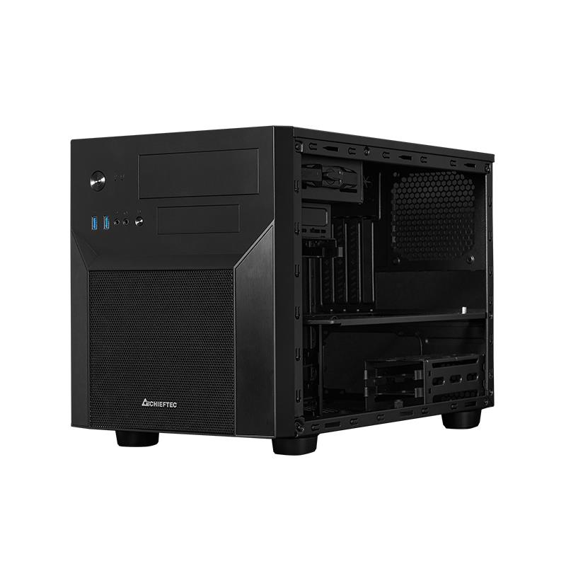 Chieftec Pro Cube Mesh Black M-ATX Cube 390mm x 265mm x 325mm Stand 22mm 2x USB3 0 USB3 1 Gen 1 1x USB2 0 Audio-out AZALIA HD-Audio Mic-in graphics ma