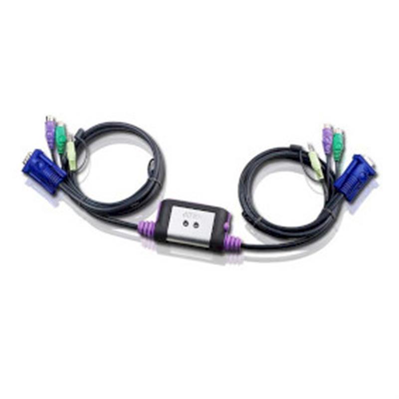 Aten CS62A toetsenbord-video-muis (kvm) kabel Multi kleuren 1,2 m