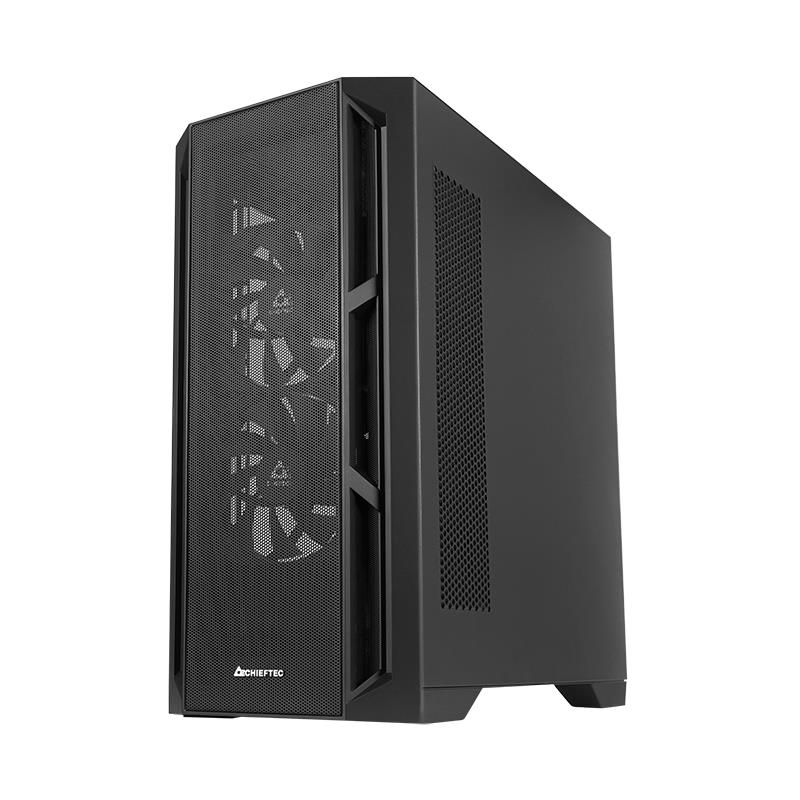 Chieftec Apex Air Black E-ATX Gaming case T Glass w Mesh front panel 3 x PWM Fan