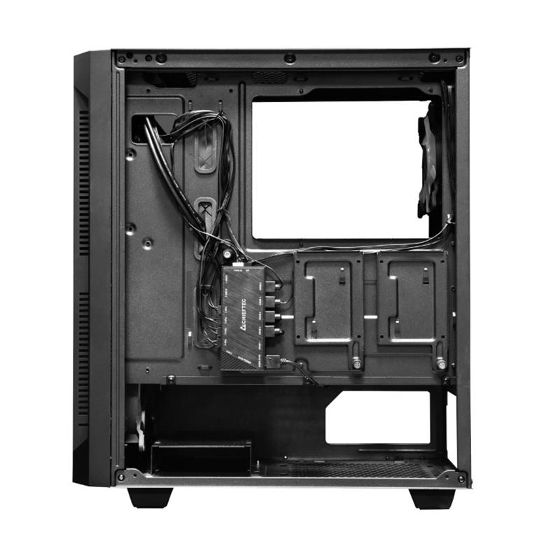 Chieftec Hunter Black ATX Gaming case T Glass 4xRGB fan