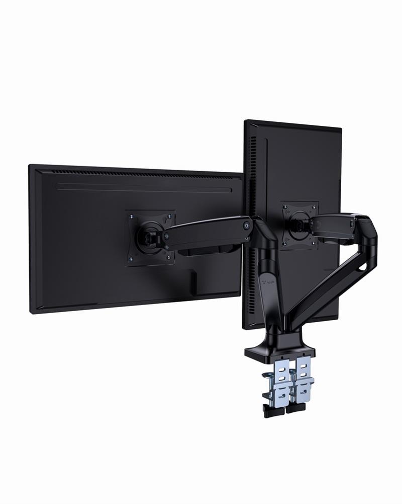 Full-motion dubbele monitorarm met gasveer 17 -35 