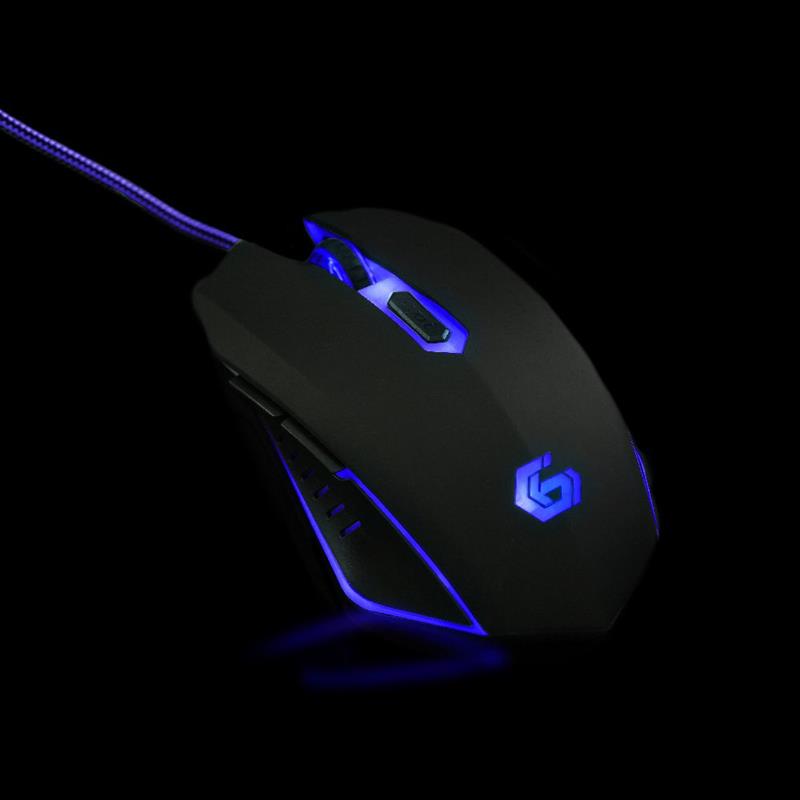 Gembird Gaming muis USB zwart blauw 2400dpi illuminated