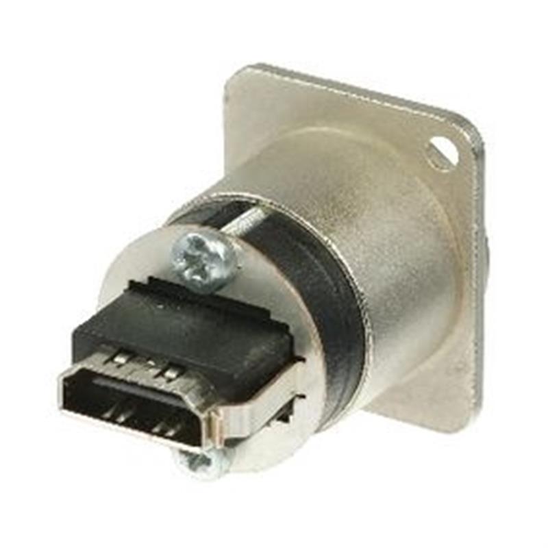 HDMI 1.3 feedthrough adapter met D-form behuizing