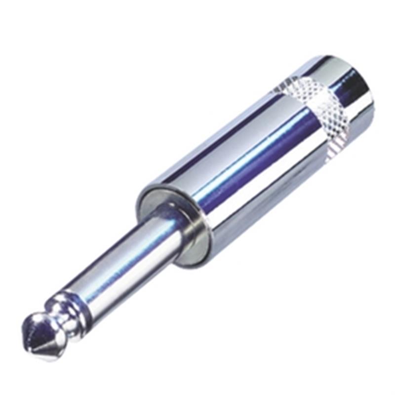 Monoconnector 6.35 mm Male Zilver