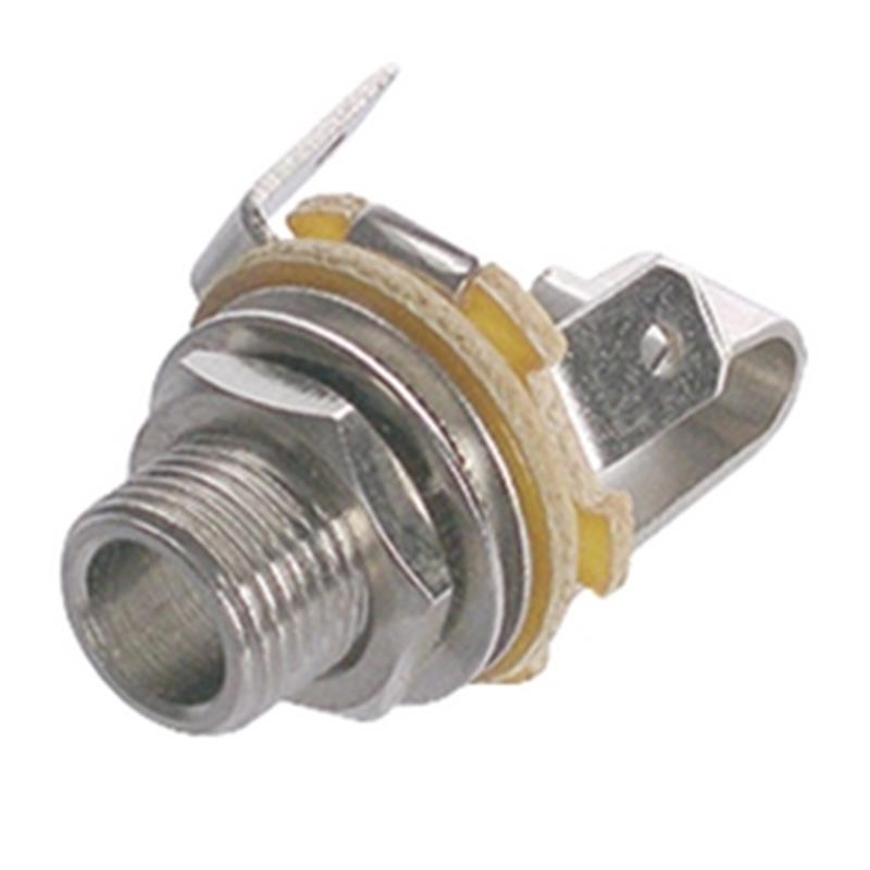 Stereoconnector 6.35 mm Female Zilver