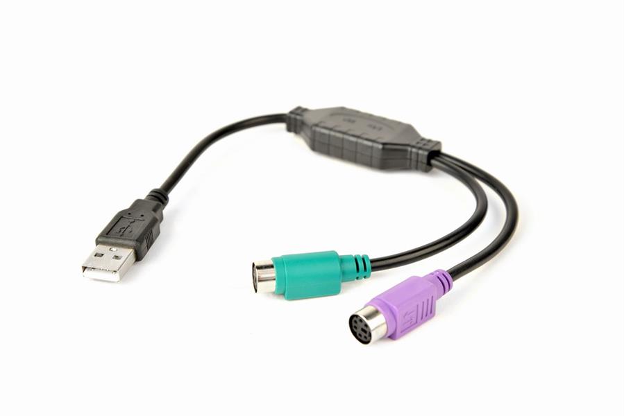 USB naar PS 2 adapterkabel 0 3 meter zwart