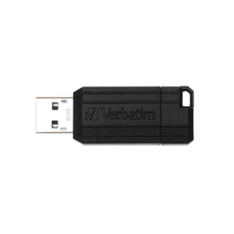 Verbatim PinStripe USB flash drive 64 GB USB Type-A 2.0 Zwart