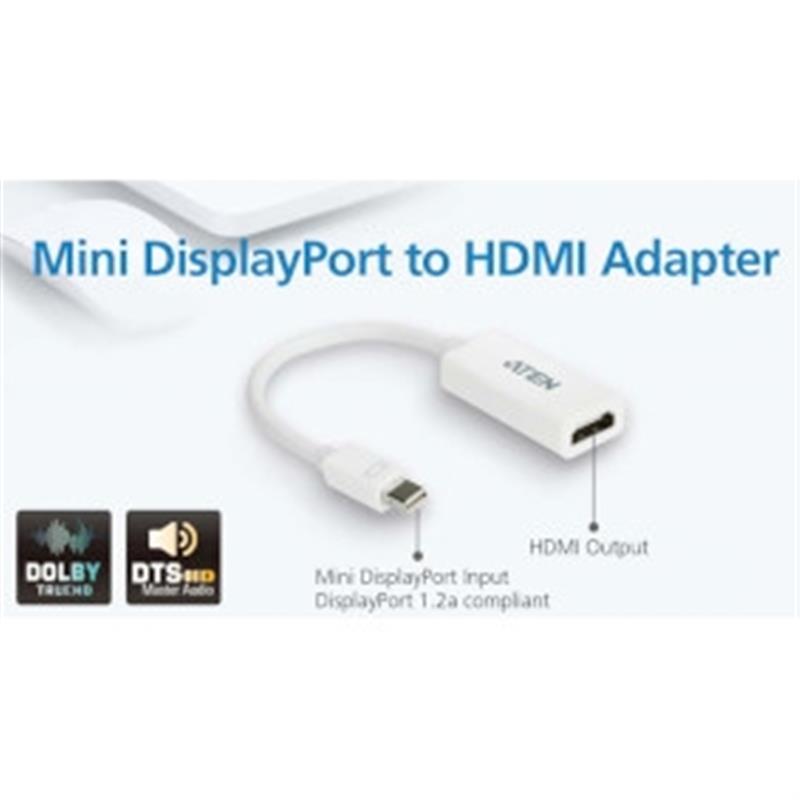 ATEN Verloopstuk van Mini DisplayPort naar HDMI