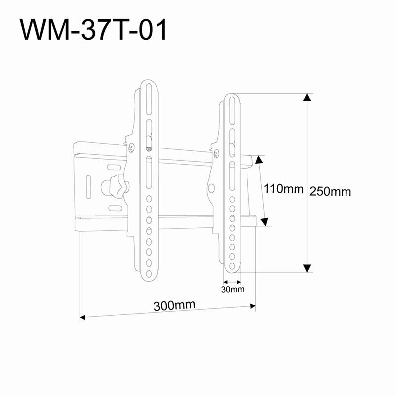 Gembird TV muurbeugel kantelbaar 17 to 37 inch: max load:25KG ***