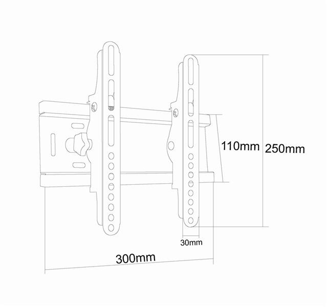 Gembird TV muurbeugel kantelbaar 17 to 37 inch: max load:25KG ***