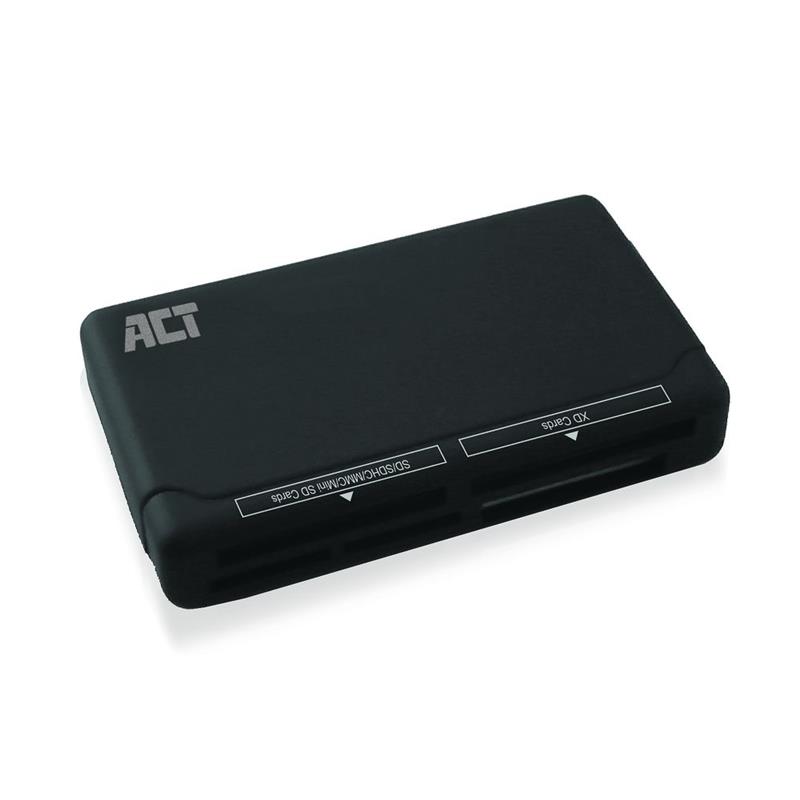 ACT 64-in-1 Cardreader USB 2 0 zwart